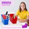 4E's Novelty 6 Durable Book and Binder Holder, Files Book Bins for Classroom, Plastic Vertical Storage Book Organizer Folder Office Classroom Organization Containers Supplies